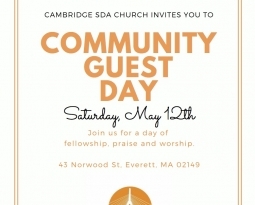 Community Guest Day: May 12th